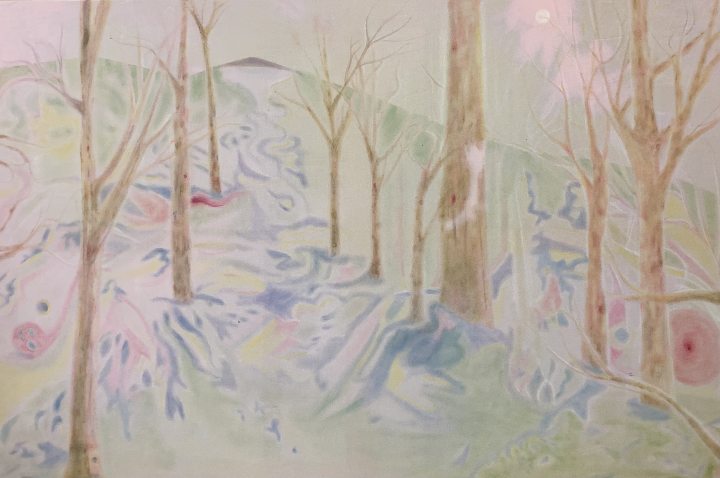 Dreamscape (2023) Oil on bedsheet